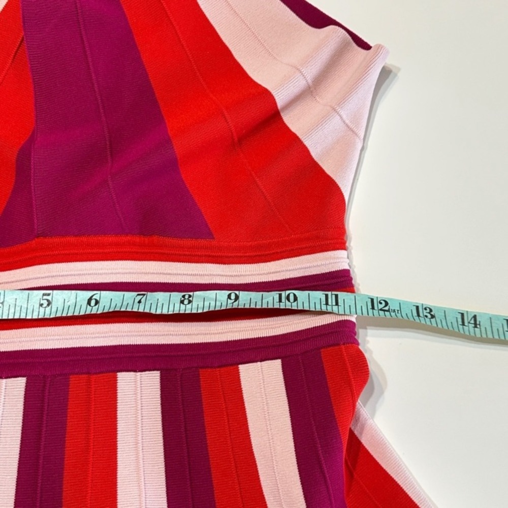 TED BAKER Hadliy Metropolis Skater Dress pink red bandage NWOT size 0 - Picture 10 of 13